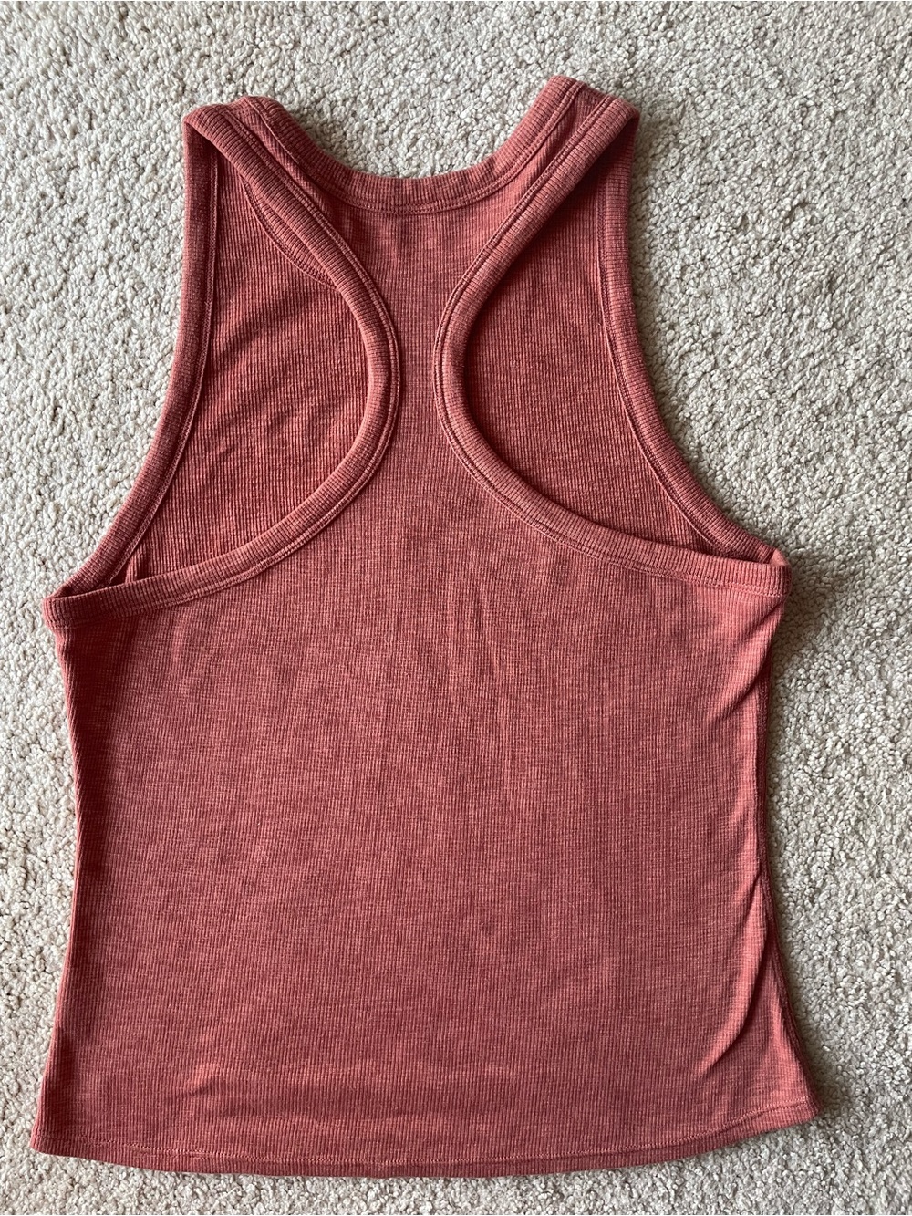 Vuori Ribbed Cotton Clay Tank Top Women Size M Athletic Gym Yoga Pilates Workout - Picture 2 of 5